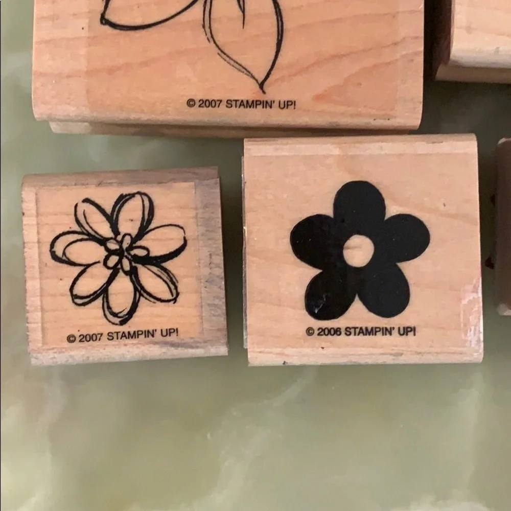 Stamp in’ Up! Clean/used rubber block stamp set